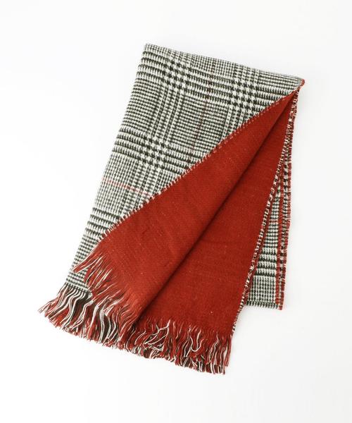 Another Edition（アナザーエディション）の「チェックリバーシブルストール/AE CHK REV STL◆（マフラー・レディース・ブラック/ダークグレー/ネイビー・フリー）」の7枚目の写真