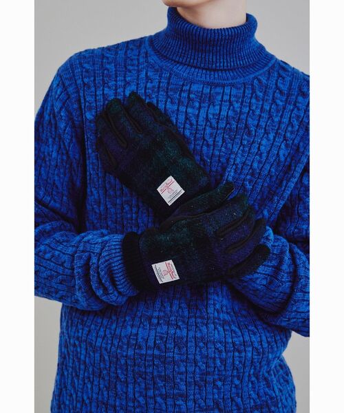 tk.TAKEO KIKUCHI（ティーケータケオキクチ）の「◆ハリスツイード生地使用 スマホ対応手袋 グローブ ／ Harris Tweed（手袋・メンズ・ブラック系1/グレー系1/オリーブ系1/ワイン系1・00）」の18枚目の写真
