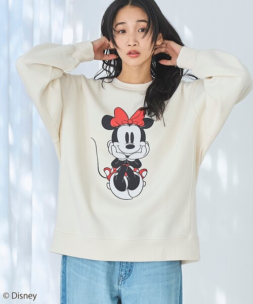 coen（コーエン）の「【Disney／ディズニー】coen限定 裏起毛BIGプリントスウェット（スウェット・レディース・その他1/その他2/オフホワイト/ダークグレー・M/L）」の3枚目の写真