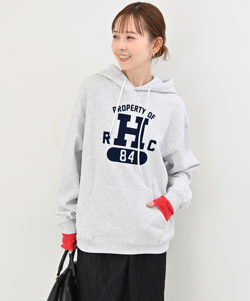 SCREEN STARS（スクリーンスターズ）の「SCREEN STARS SLOBE別注 ロゴフーディー 2423-091SSBTSL（パーカー・レディース・チャコールグレー/ライトグレー・FREE）」の17枚目の写真