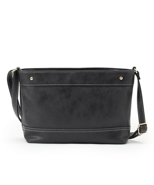 SHOO・LA・RUE（シューラルー）の「◆ムラ合皮ショルダーバッグ（ショルダーバッグ・レディース・ワインレッド/ダークブラウン/ブラック/グレー・00）」の2枚目の写真