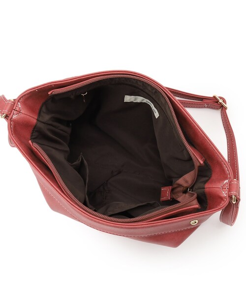 SHOO・LA・RUE（シューラルー）の「◆ムラ合皮ショルダーバッグ（ショルダーバッグ・レディース・ワインレッド/ダークブラウン/ブラック/グレー・00）」の8枚目の写真