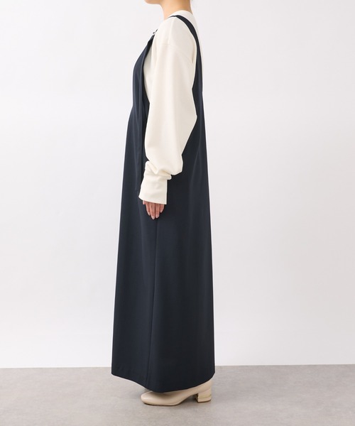 un dix cors(アンディコール)の「前後2way Vネックジャンスカ(ジャンパースカート・レディース・ネイビー/グレー・FREE)」の4枚目の写真