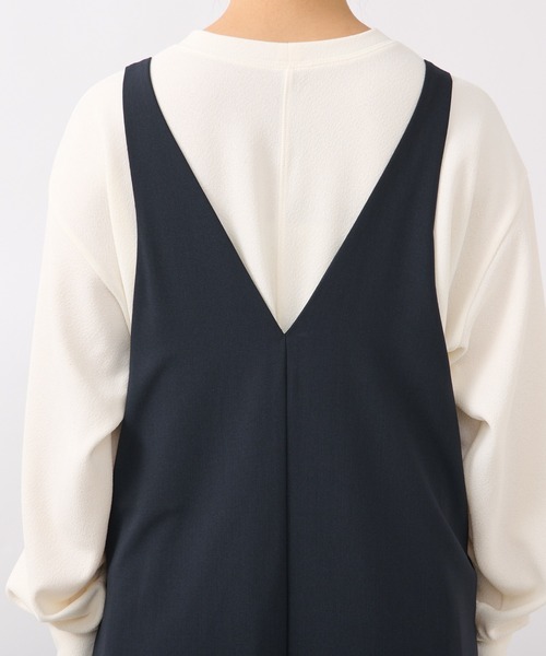 un dix cors(アンディコール)の「前後2way Vネックジャンスカ(ジャンパースカート・レディース・ネイビー/グレー・FREE)」の8枚目の写真
