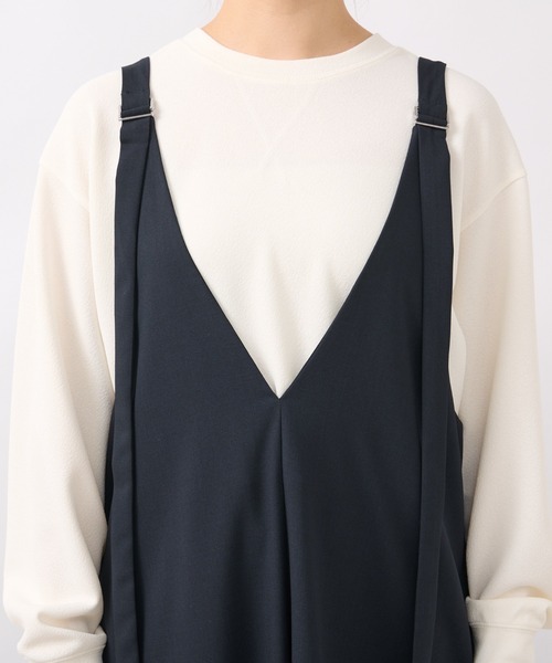 un dix cors(アンディコール)の「前後2way Vネックジャンスカ(ジャンパースカート・レディース・ネイビー/グレー・FREE)」の6枚目の写真