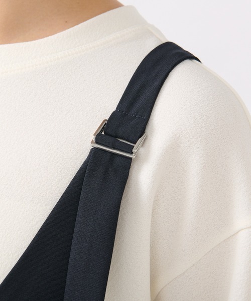 un dix cors(アンディコール)の「前後2way Vネックジャンスカ(ジャンパースカート・レディース・ネイビー/グレー・FREE)」の9枚目の写真