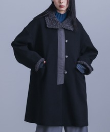 kOhAKU | 『ボア切替ミドルコート』(ステンカラーコート)