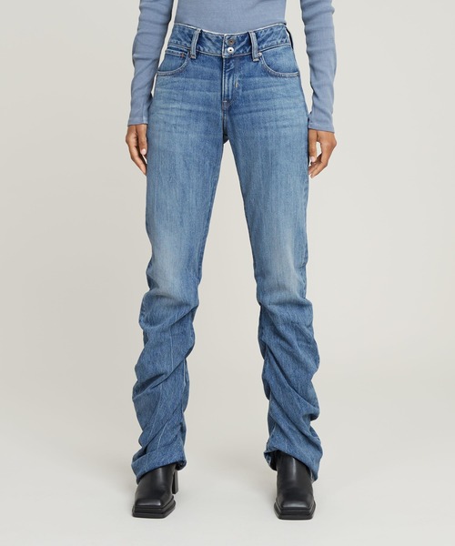 セール】【ViVi掲載】G-STAQ LOW BOOTCUT JEANS/立体裁断ロー