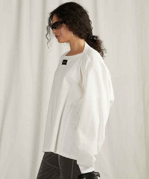 PRANK PROJECT（プランクプロジェクト）の「ダブルネックオーバーTEE / Double Neck Over Tee（Tシャツ/カットソー・レディース・ホワイト/グレー/ブラック・FREE）」の12枚目の写真