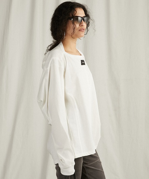 PRANK PROJECT（プランクプロジェクト）の「ダブルネックオーバーTEE / Double Neck Over Tee（Tシャツ/カットソー・レディース・ホワイト/グレー/ブラック・FREE）」の14枚目の写真