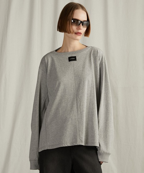 PRANK PROJECT（プランクプロジェクト）の「ダブルネックオーバーTEE / Double Neck Over Tee（Tシャツ/カットソー・レディース・ホワイト/グレー/ブラック・FREE）」の16枚目の写真