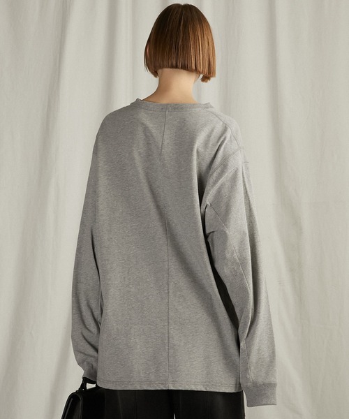 PRANK PROJECT（プランクプロジェクト）の「ダブルネックオーバーTEE / Double Neck Over Tee（Tシャツ/カットソー・レディース・ホワイト/グレー/ブラック・FREE）」の17枚目の写真