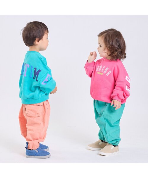 F.O.KIDS(エフオーキッズ)の「【ジュニア対応】ビタミンカラープルオーバー(スウェット・キッズ・ミント/オレンジ/パープル/ピンク/ターコイズブルー・80/90/100/110/120/130/140/150)」の9枚目の写真