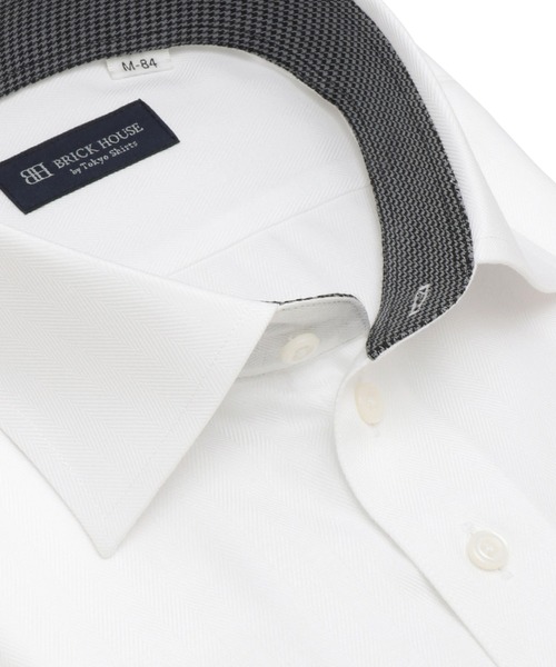 TOKYO SHIRTS(トウキョウシャツ)の「形態安定ノーアイロン ワイド 長袖ビジネスワイシャツ(ビジネスシャツ・メンズ・ホワイト・首回り39cm-裄丈80cm/首回り39cm-裄丈84cm/首回り41cm-裄丈82cm/首回り41cm-裄丈86cm/首回り43cm-裄丈86cm/首回り42cm-裄丈82cm/首回り42cm-裄丈86cm/首回り43cm-裄丈82cm/首回り37cm-裄丈84cm/首回り37cm-裄丈80cm)」の2枚目の写真