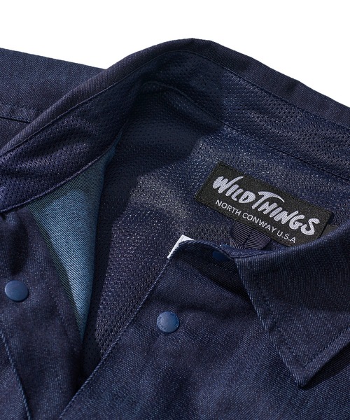 WILD THINGS（ワイルドシングス）の「【WILD THINGS/ワイルドシングス】NANOTEX DENIM SHIRT / ナノテックデニムシャツ WT25035KB（シャツ/ブラウス・メンズ・ブルー/インディゴブルー・X-LARGE/LARGE/MEDIUM/SMALL）」の5枚目の写真