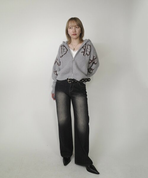 WHO'S WHO gallery(フーズフーギャラリー)の「【SLOPPY/スロッピー】ジップデザインフーディニット(パーカー・レディース・グリーン/ライトグレー/ホワイト・FREE)」の15枚目の写真