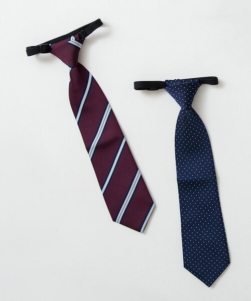 BRANSHES（ブランシェス）の「【フォーマル】ネクタイ（ネクタイ・キッズ・ネイビー/エンジ・FREE）」の3枚目の写真
