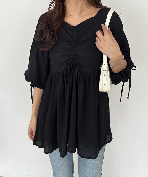 nelliy.（ネルリー）の「２ＷＡＹドロストブラウス（シャツ/ブラウス・レディース・オフホワイト/ブラック・LARGE/MEDIUM）」の8枚目の写真