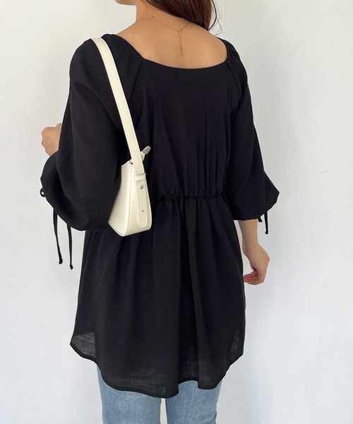 nelliy.（ネルリー）の「２ＷＡＹドロストブラウス（シャツ/ブラウス・レディース・オフホワイト/ブラック・LARGE/MEDIUM）」の11枚目の写真