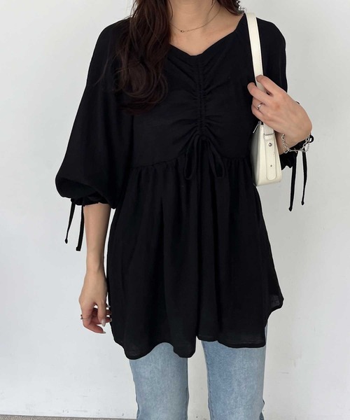 nelliy.（ネルリー）の「２ＷＡＹドロストブラウス（シャツ/ブラウス・レディース・オフホワイト/ブラック・LARGE/MEDIUM）」の20枚目の写真