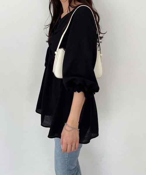 nelliy.（ネルリー）の「２ＷＡＹドロストブラウス（シャツ/ブラウス・レディース・オフホワイト/ブラック・LARGE/MEDIUM）」の21枚目の写真