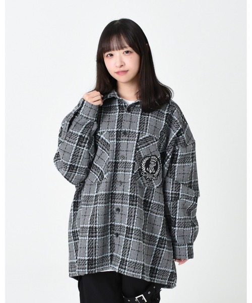 TRAVAS TOKYO（トラバス トウキョウ）の「『TRAVAS TOKYO/トラバス トーキョー』フード付きチェックシャツ（シャツ/ブラウス・レディース・グレー/ブラック・FREE）」の17枚目の写真