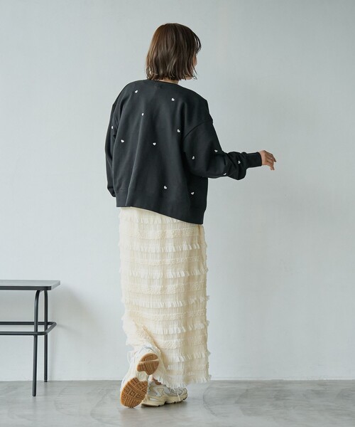 coen（コーエン）の「シフォンフリルナロースカート（スカート・レディース・オフホワイト/ブラック・FREE）」の20枚目の写真