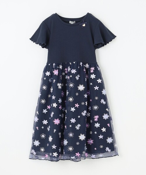 お値下げ⭐︎刺繍チュールワンピース COEL Online Storeオリジナル刺繍チュールワンピース(36 グレー
