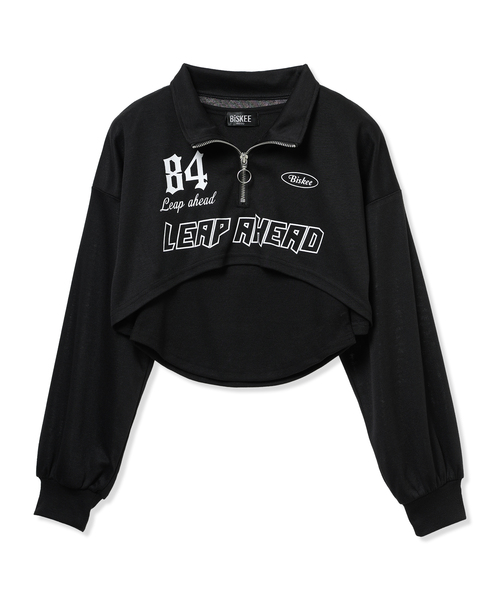 セール】ハーフジップ ゲーミングロゴかさねプルオーバー