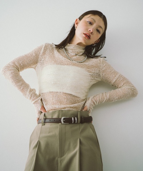 HANNE(アン)の「ビスチェコンビレーストップス(Tシャツ/カットソー・レディース・ホワイト/ベージュ/ブラック・FREE)」の17枚目の写真