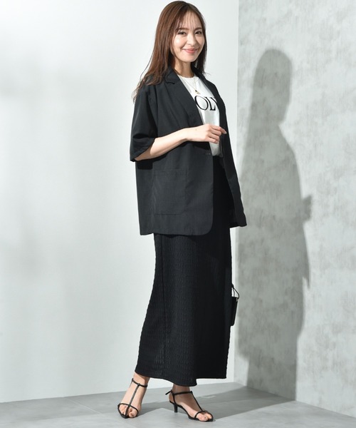 INTERPLANET（インタープラネット）の「ポコポコジャガードナロースカート（スカート・レディース・イエロー/ブラック・FREE）」の16枚目の写真