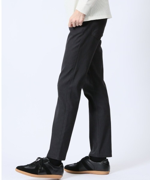 【クロスストレッチ ウォッシャブル】m.f.エディトリアル メンズスリムパンツ ツイルグレー