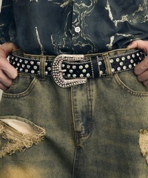 Shoowtime(VE^C)studded rhinestone glitter belt / CXg[xg(xg)