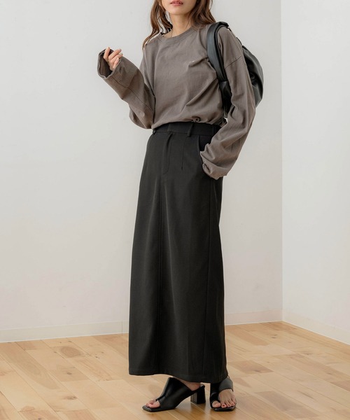 NOAHL（ノアル）の「【NOAHL】ハイウエストナロースカート（スカート・レディース・アイボリー/ミント/ブラック・S/M）」の10枚目の写真