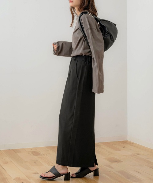 NOAHL（ノアル）の「【NOAHL】ハイウエストナロースカート（スカート・レディース・アイボリー/ミント/ブラック・S/M）」の13枚目の写真