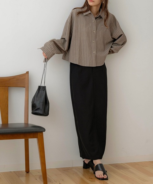 NOAHL（ノアル）の「【NOAHL】ハイウエストナロースカート（スカート・レディース・アイボリー/ミント/ブラック・S/M）」の17枚目の写真