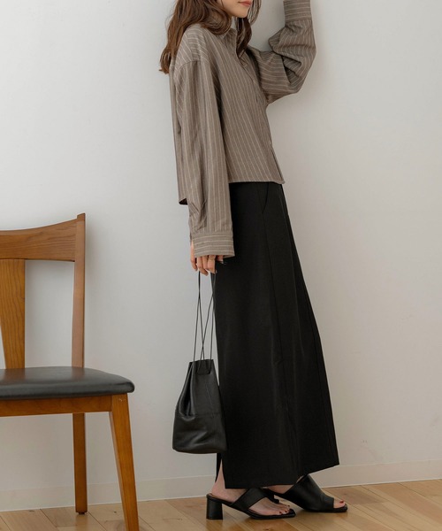 NOAHL（ノアル）の「【NOAHL】ハイウエストナロースカート（スカート・レディース・アイボリー/ミント/ブラック・S/M）」の18枚目の写真