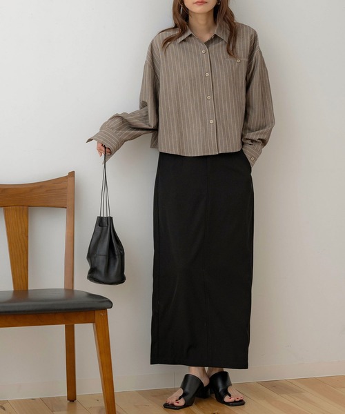 NOAHL（ノアル）の「【NOAHL】ハイウエストナロースカート（スカート・レディース・アイボリー/ミント/ブラック・S/M）」の19枚目の写真