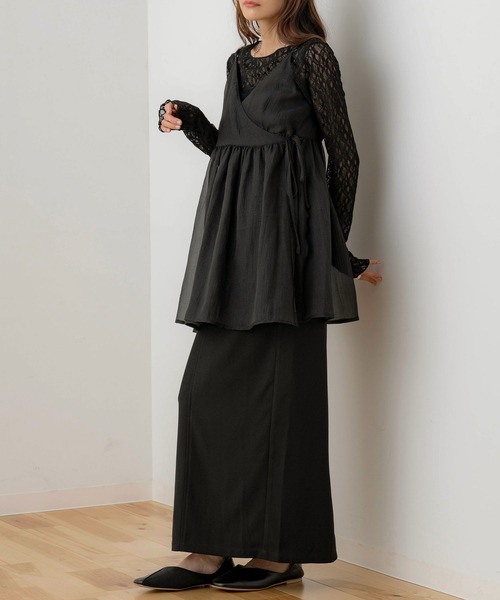 NOAHL（ノアル）の「【NOAHL】ハイウエストナロースカート（スカート・レディース・アイボリー/ミント/ブラック・S/M）」の21枚目の写真