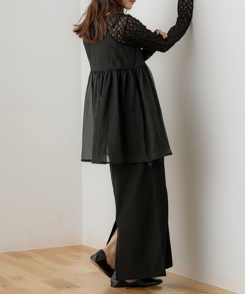 NOAHL（ノアル）の「【NOAHL】ハイウエストナロースカート（スカート・レディース・アイボリー/ミント/ブラック・S/M）」の22枚目の写真