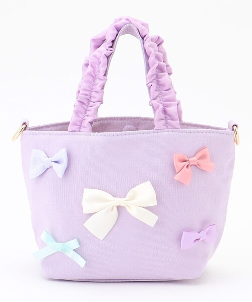 ANY（エニィ）の「リボン 2WAYバッグ（ショルダーバッグ・キッズ・ブラック系/ライラック系・F）」の6枚目の写真