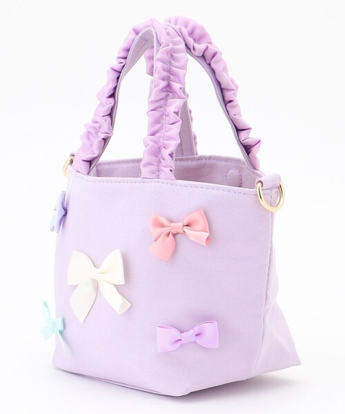 ANY（エニィ）の「リボン 2WAYバッグ（ショルダーバッグ・キッズ・ブラック系/ライラック系・F）」の8枚目の写真