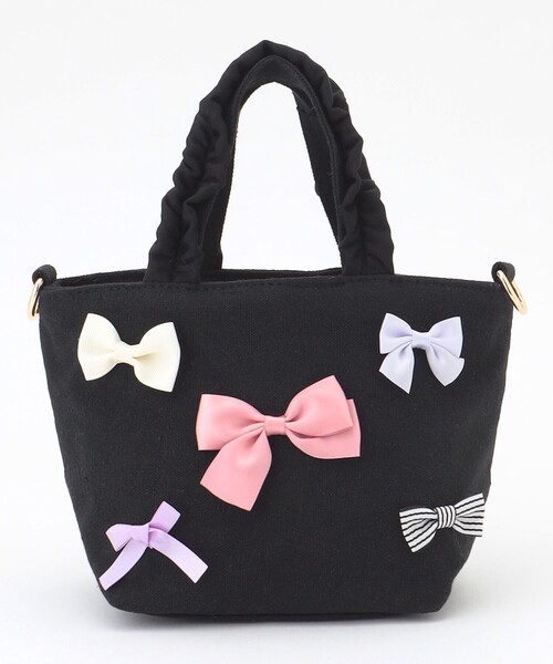 ANY（エニィ）の「リボン 2WAYバッグ（ショルダーバッグ・キッズ・ブラック系/ライラック系・F）」の16枚目の写真