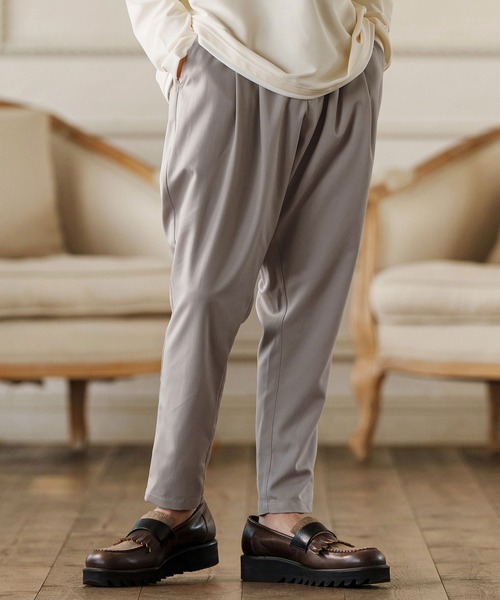 オーブ　パッチ付き　サルエルパンツ 46 CAMBIO(カンビオ)】Denim Like Drape Sarrouel Pants サルエルパンツ