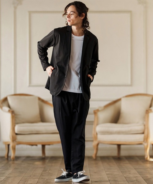 CAMBIO(カンビオ)の「mp13246-Two Tuck Sarrouel Slacks サルエルパンツ(その他パンツ・メンズ・ブラック/グレイッシュベージュ・S/M/L)」の14枚目の写真