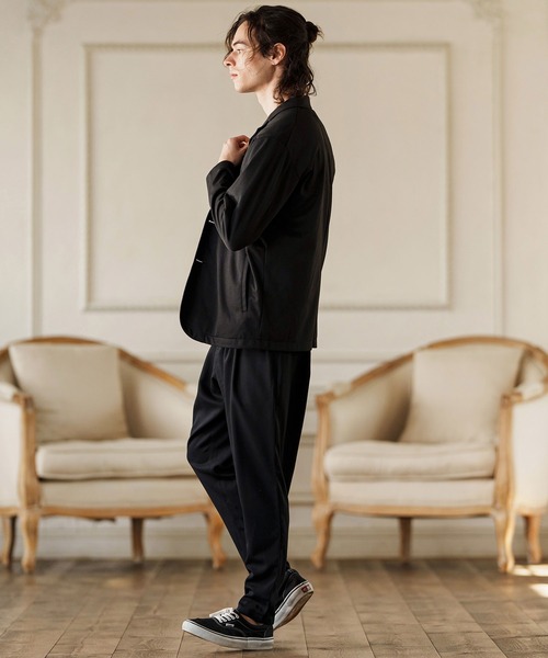 CAMBIO(カンビオ)の「mp13246-Two Tuck Sarrouel Slacks サルエルパンツ(その他パンツ・メンズ・ブラック/グレイッシュベージュ・S/M/L)」の15枚目の写真