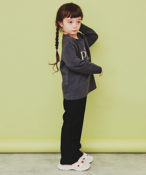 THE SHOP TK （ザ ショップ ティーケー ）の「【110-150】のびーるフレアパンツ/洗濯機OK（その他パンツ・キッズ・モスグリーン/ブラック/ブラック系1・15 /12/13/14/11）」の4枚目の写真