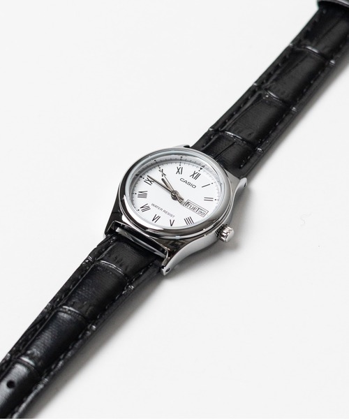 CASIO（カシオ）の「"CASIO（カシオ）"クラシック　デイデイト　ラウンド　SV　レザーベルト（アナログ腕時計・レディース・ブラック/ホワイト/ホワイト系その他・FREE）」の7枚目の写真