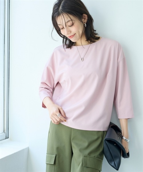 nissen（ニッセン）の「さらとろコクーンブラウス（防しわ・吸汗速乾）＜大きいサイズ有＞（シャツ/ブラウス・レディース・ブラック/オフホワイト/グレイッシュベージュ/ラベンダー・M/L/LL/3L/S）」の12枚目の写真