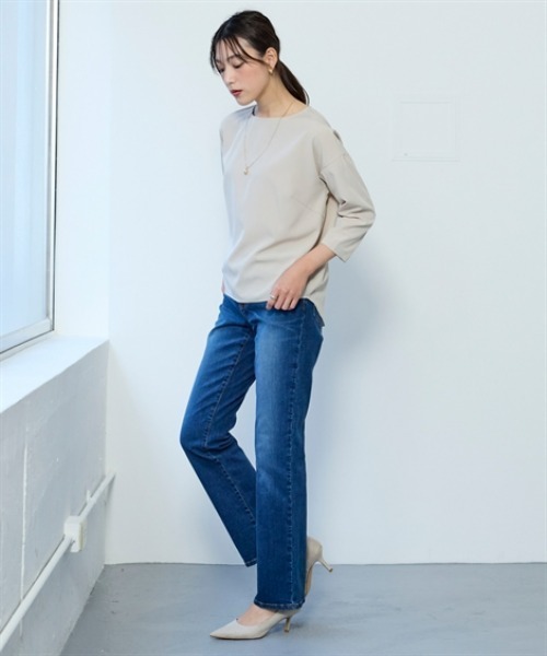 nissen（ニッセン）の「さらとろコクーンブラウス（防しわ・吸汗速乾）＜大きいサイズ有＞（シャツ/ブラウス・レディース・ブラック/オフホワイト/グレイッシュベージュ/ラベンダー・M/L/LL/3L/S）」の10枚目の写真